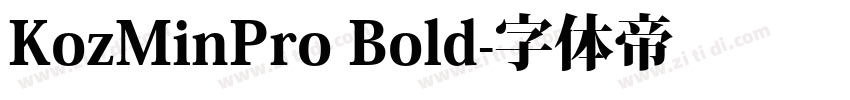 KozMinPro Bold字体转换